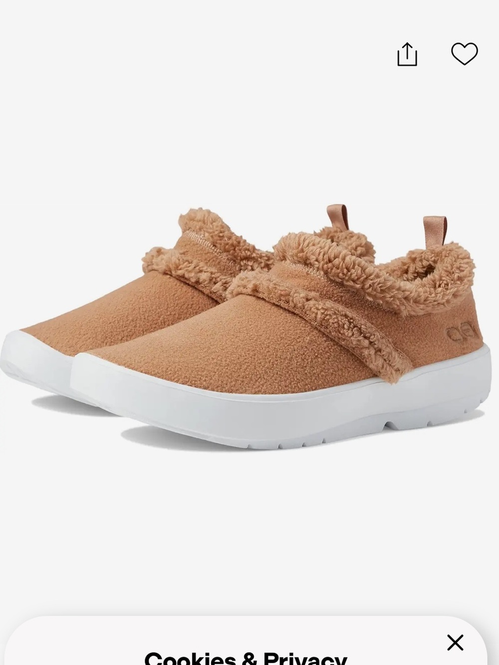 OOFOS OOcoozie Low Recovery Chestnut Slip On Shoes